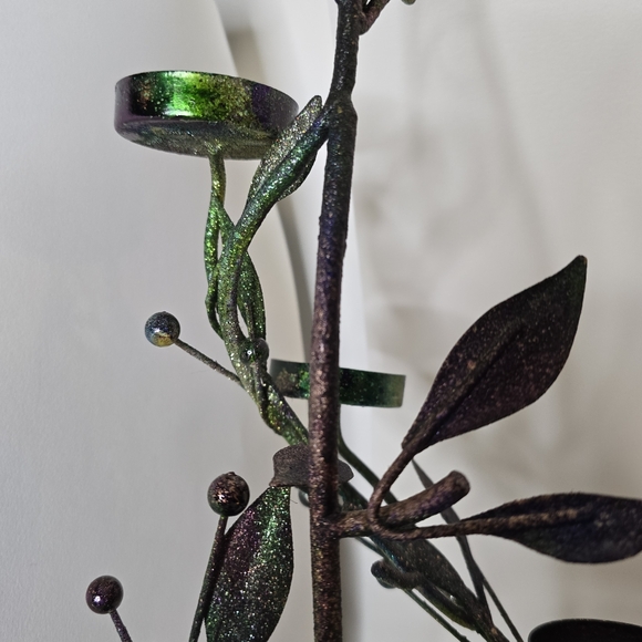 HANDCRAFTED Upcycled Metal Tea Light Candle Holder HANDPAINTED Table Art Decor - Picture 6 of 17